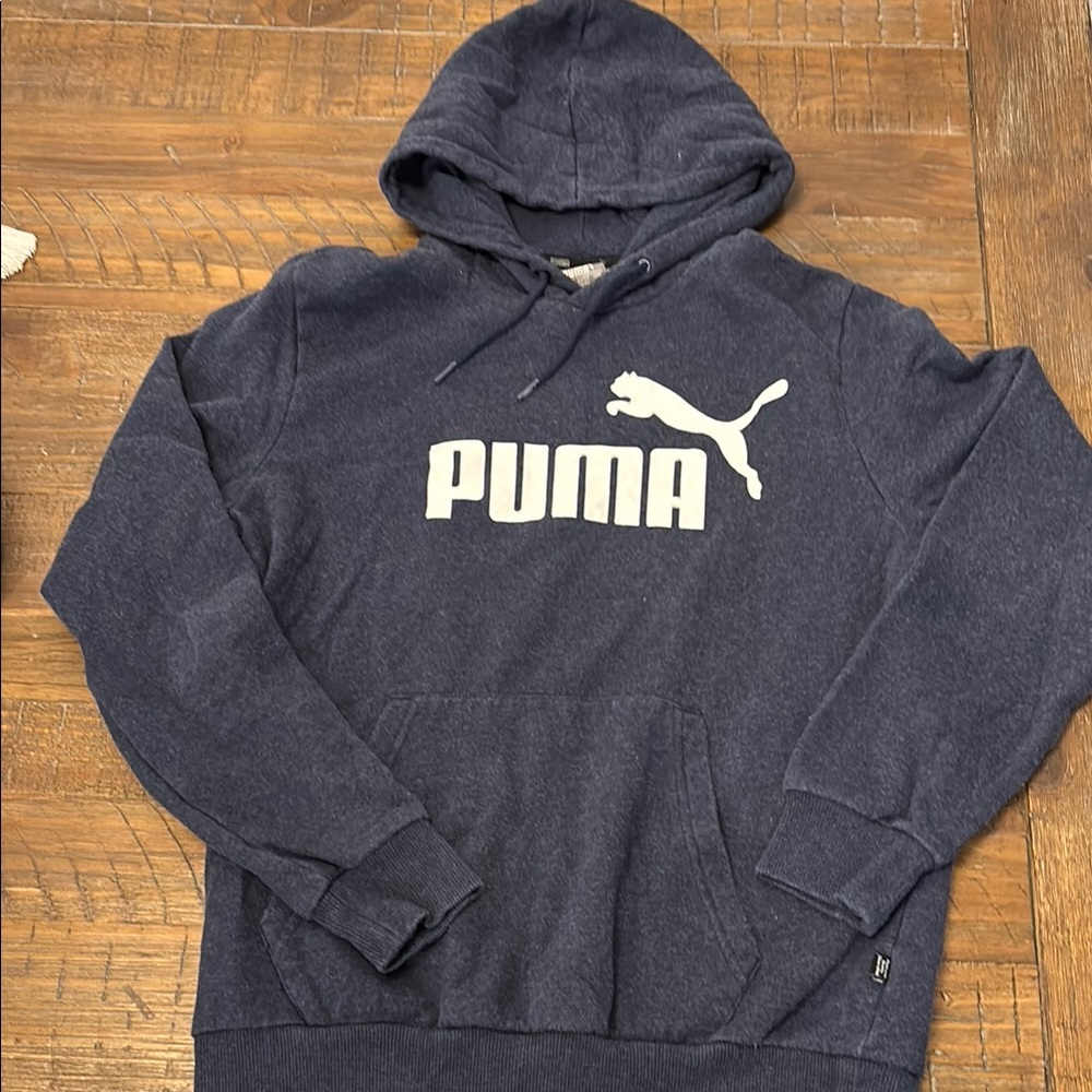 Puma Blue/Grey Sweatshirt Hoodie Iconic Design